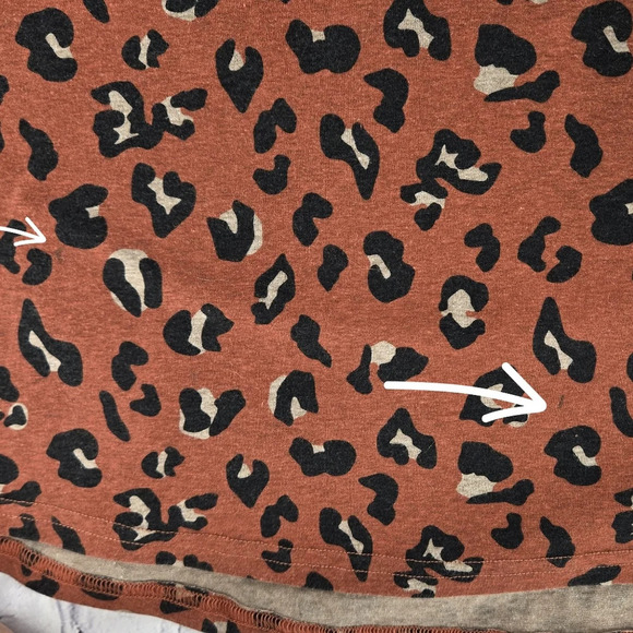 MarleyLilly Cheeta Print Long Sleeve Tee Size 2XL - Picture 2 of 7